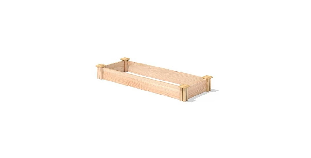 Low Profile Cedar Raised Garden Bed - Stylish and Durable Planter for Your Garden