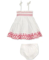 Polo Ralph Lauren Baby Girls Smocked Eyelet Dress