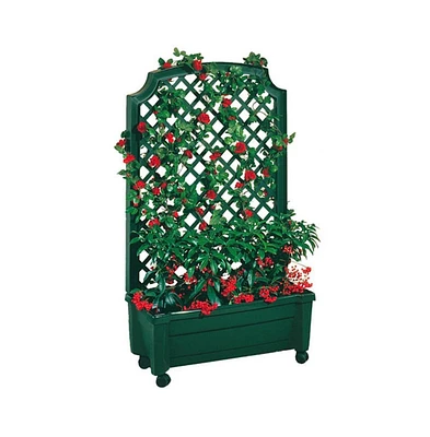Indoor/Outdoor Polypropylene Wheeled Trellis Planter