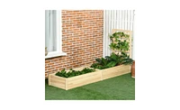Space-Saving Wooden Planter Shelf with Storage Box