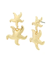 Robert Lee Morris Soho Gold Starfish Double Drop Earrings