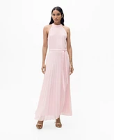 Mango Women's Pleated Halter Neck Dress