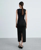 Mango Women's Fitted Long Dress