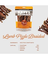 Baffs Naturals Braided Lamb Pizzle Chews – Long-Lasting, All-Natural Dog Treats (8oz Bag)