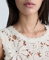 Mango Women's Crochet Top Midi Dress