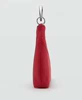 Mango Women's Metal Handle Leather Shoulder Bag