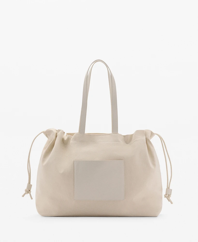 Mango Women's Leather-Blend Shopper Bag