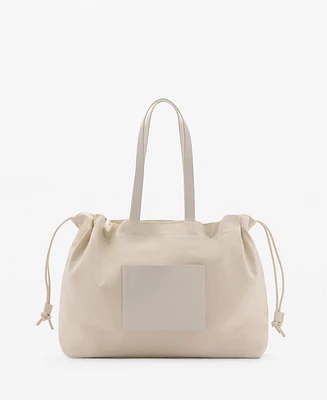 Mango Women's Leather-Blend Shopper Bag