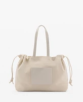 Mango Women's Leather-Blend Shopper Bag