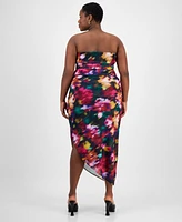 Emerald Sundae Trendy Plus Strapless Midi Bodycon Dress