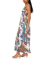 Msk Women's Square-Neck Empire-Waist Maxi Dress