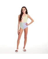 Andy & Evan Big Girls Toddler/Child Colorblocked One-Piece Swimsuit