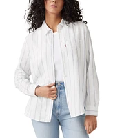 Levi's Plus Darlene Striped Linen-Blend Shirt