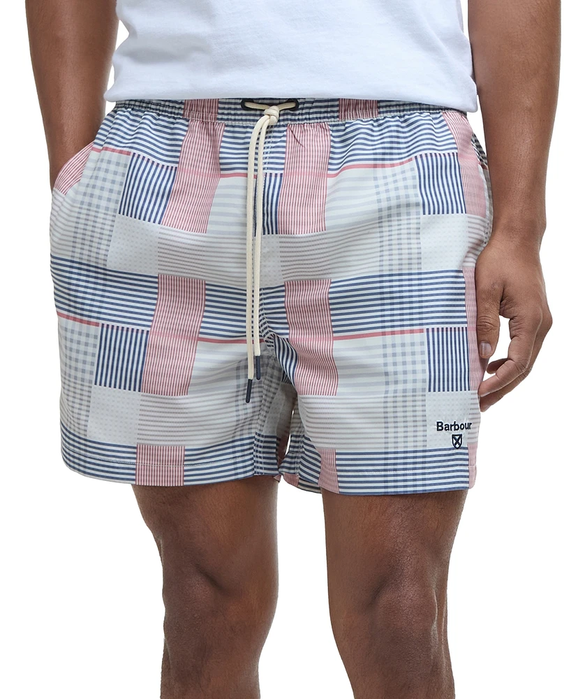 Barbour Men's Oakshore Patchwork 5" Swim Shorts
