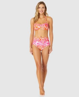 Anne Cole Womens Tie Dyed Foulard Bandeau Bikini Top Convertible Bottoms