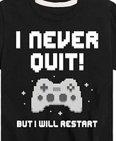 Hybrid Big Boys Gamer I Never Quit Graphic T-Shirt