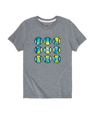 Hybrid Toddler Boys Tie Dye Baseball Graphic T-Shirt