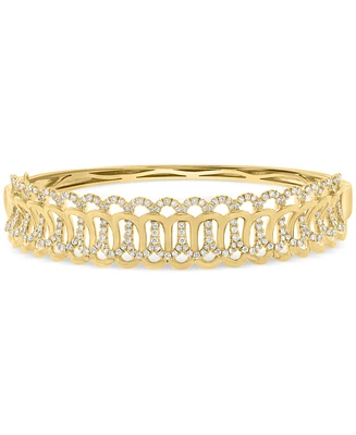 Effy Diamond Intertwined Loop Bangle Bracelet (1-1/2 ct. t.w.) in 14k Gold