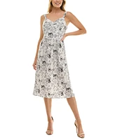 As U Wish Juniors' Wide-Strap Smocked-Back Fit & Flare Dress
