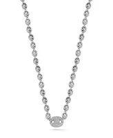 Rachel Zoe Sterling Silver Pave Mariner Link Choker Necklace