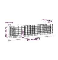 Gabion Raised Bed Galvanized Iron 102.4"x19.7"x19.7"