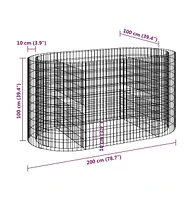 Gabion Raised Bed Galvanized Iron 78.7"x39.4"x39.4"