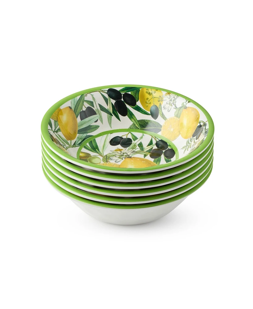 Certified International Limone Melamine 6-Pc. All-Purpose Bowls, Service For 6
