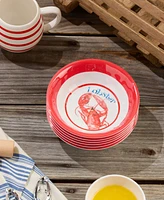 Certified International Beach House Lobster Melamine 6-Pc. All-Purpose Bowls, Service For 6