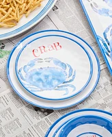 Certified International Beach House Crab Melamine 6-Pc. Salad Plates, Service For 6