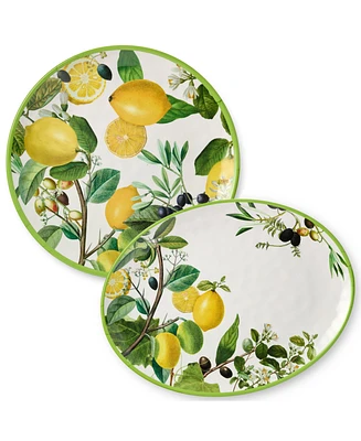 Certified International Limone Melamine Platters, Set of 2