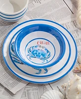 Certified International Beach House Crab Melamine 12-Pc. Dinnerware Set, Service For 4