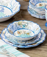 Certified International Blue Lagoon Melamine 12-Pc. Dinnerware Set, Service For 4