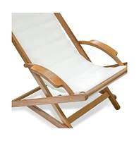 Solid Wood Deck Chair – Indoor/Outdoor Seating for Patio, Deck, and Garden