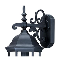 Narrow Domed Hanging Glass Lantern Wall Light