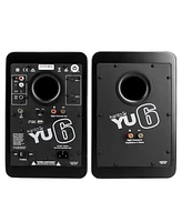Kanto YU6 Powered Bookshelf Speakers with SE6 Elevated Desktop Speaker Stands