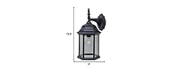 Adjustable Swing Arm Wall Light with Clear Glass Shade for Home Decor