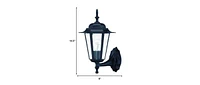 Matte Black Glass Lantern Wall Light