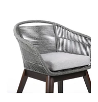 Outdoor Solid Wood Dining Chair with Cushion Perfect for Patio & Garden