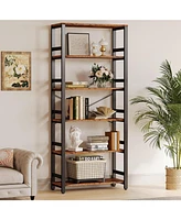 Bookshelf, 31.5in Wide Shelf 6 Tier Bookcase, 110lbs/shelf