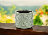 Geometric Ceramic Round Pot Planter – Indoor & Outdoor Decorative Planter