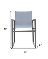 Set of Two Metal Dining Chairs – Outdoor Seating for Porch & Garden