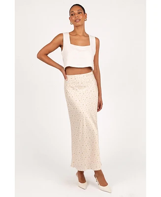 Petal and Pup Women's Mei Satin Midi Skirt
