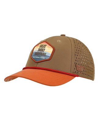 Generic Men's Great Smoky Mountains National Park Rust and Tan 6-Panel Unstructured Hat