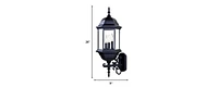 Three-Light Domed Glass Lantern Wall Light – Stylish Outdoor Wall Fixture