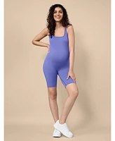 Women's Sleeveless Active Short Maternity Unitard - Motherhood Maternity