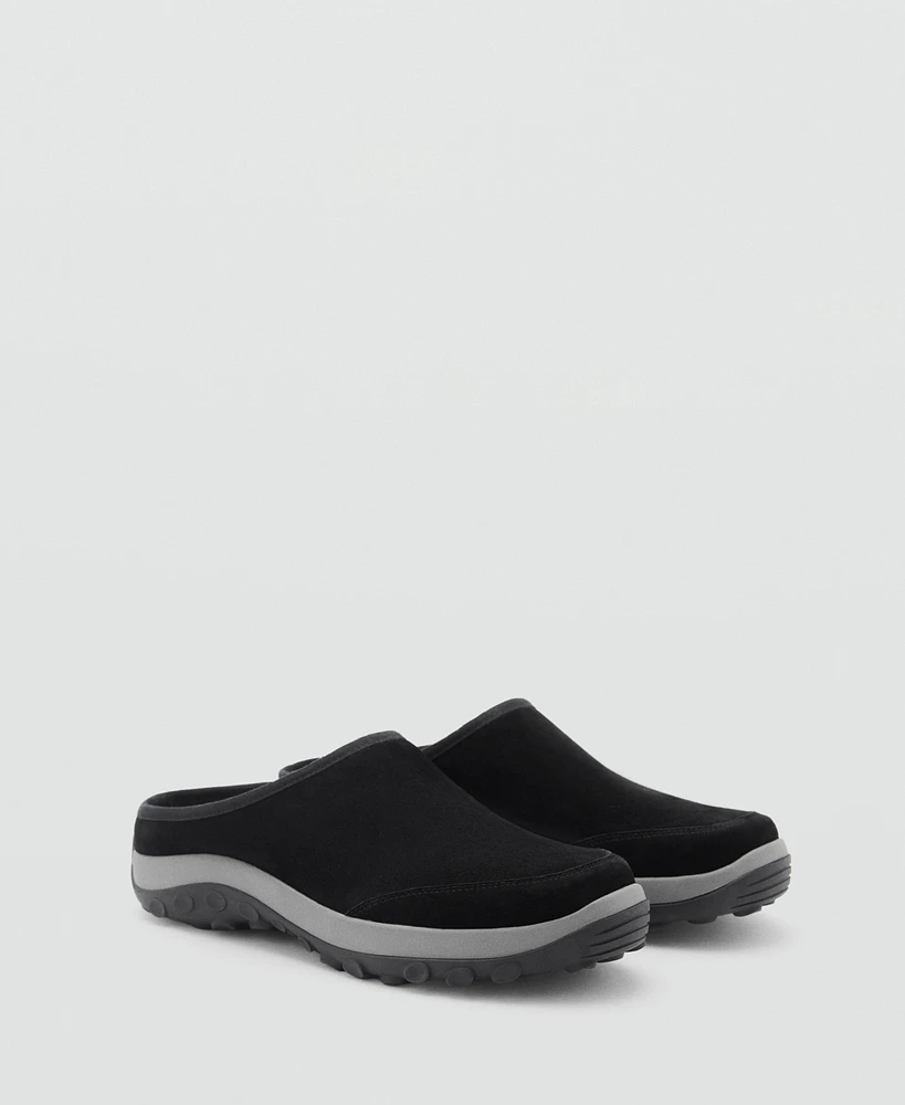 Mango Women's Track Sole Leather Clogs