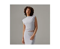 Tavi Women's Brushed Tec Knit Asymmetrical Tee