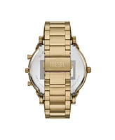Diesel Men's Mr. Daddy Slim Quartz Three-Hand Date Gold Stainless Steel Watch, 54mm