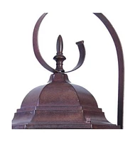 Three Light Dark Brown Swing Arm Lantern Wall Light