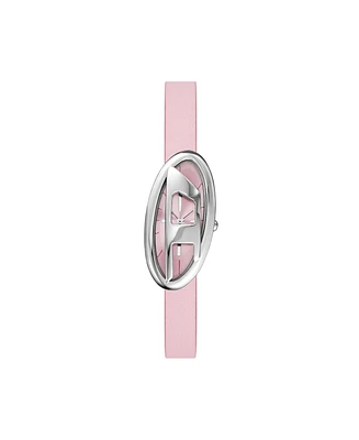 Diesel Women's D-Era Quartz Two-Hand Pink Leather Strap Watch, 39mm